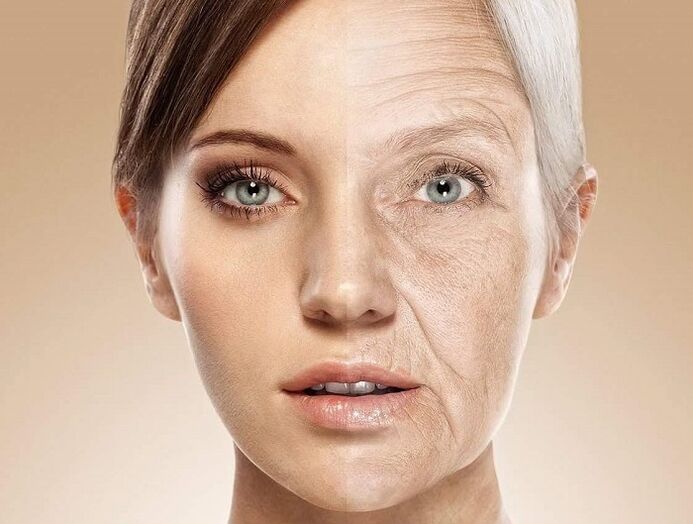 koža obraza pred in po laserskem pomlajevanju